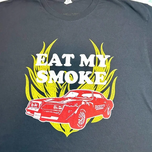 Eat My Smoke Dickeys BBQ Graphic Tee Black Size XL - Picture 2 of 8